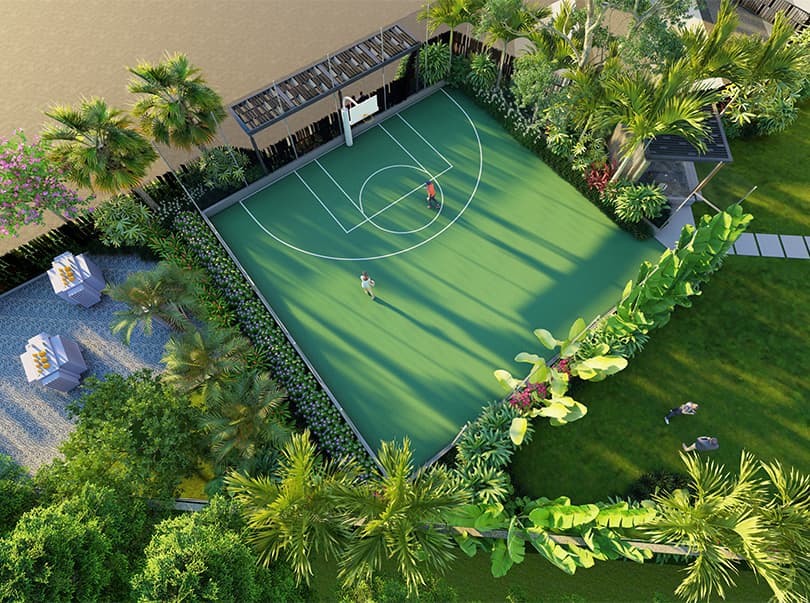 Beautiful garden pathway with archways